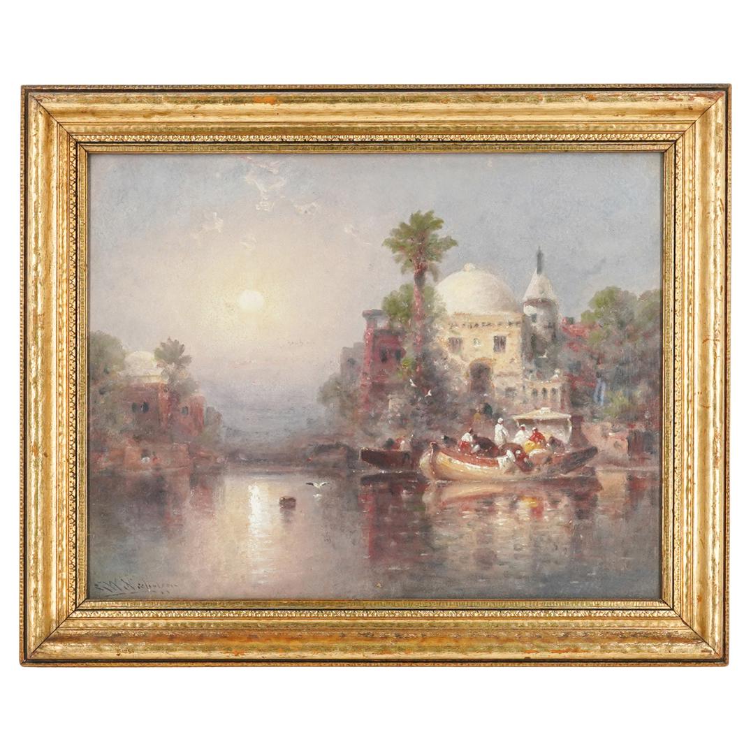 Signed G.W. Nicholson (1832-1912) Oil On Board (1 of 8)