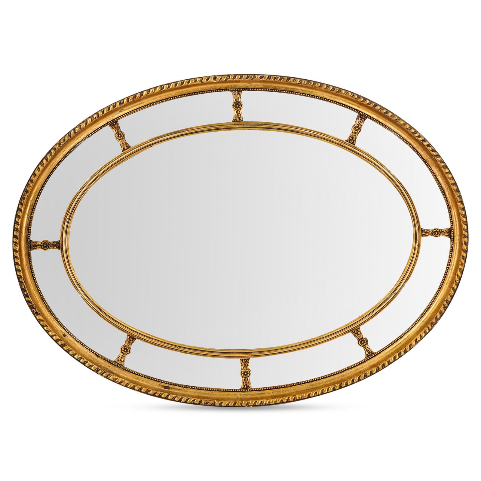 French Oval Giltwood Mirror (1 of 4)