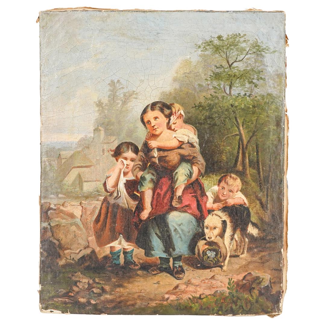 19th Century French Oil On Canvas Painting (1 of 7)