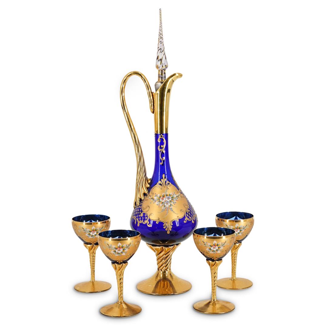 Bohemian Decanter & Cordial Glasses Set (1 of 12)
