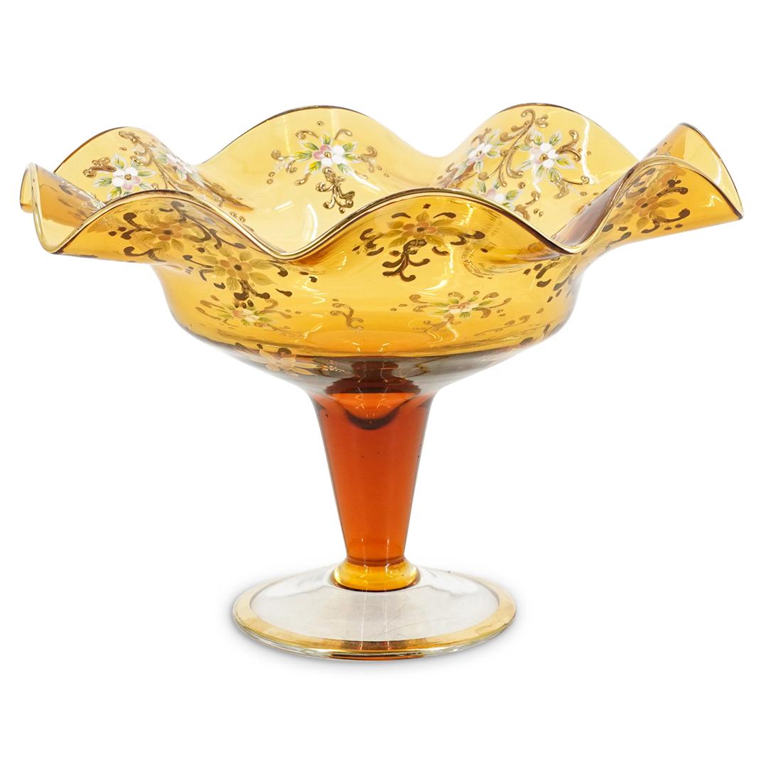Murano Glass Footed Compote Vase (1 of 7)
