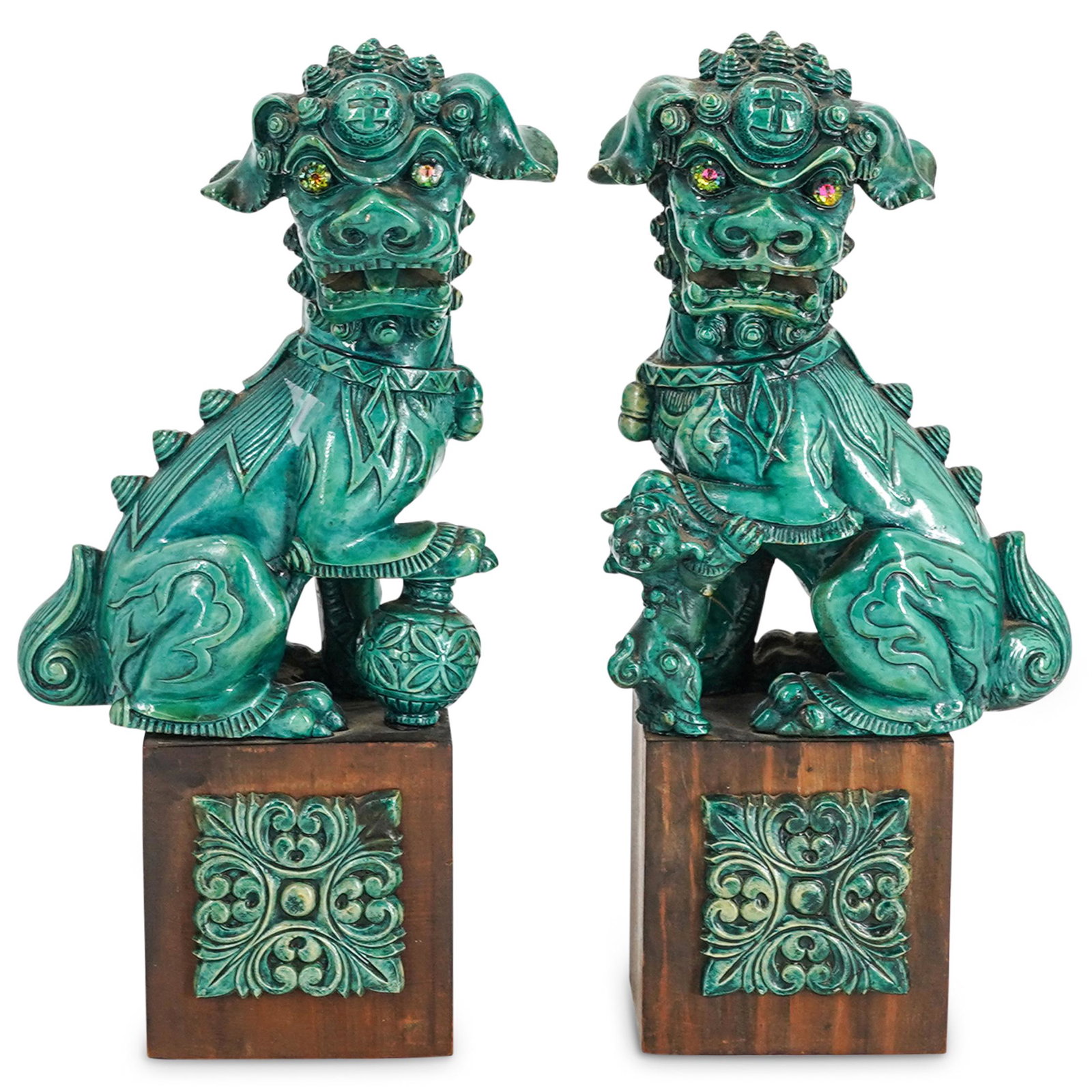 (2 Pc) Guardian Lion/Foo Dog Statues (1 of 9)