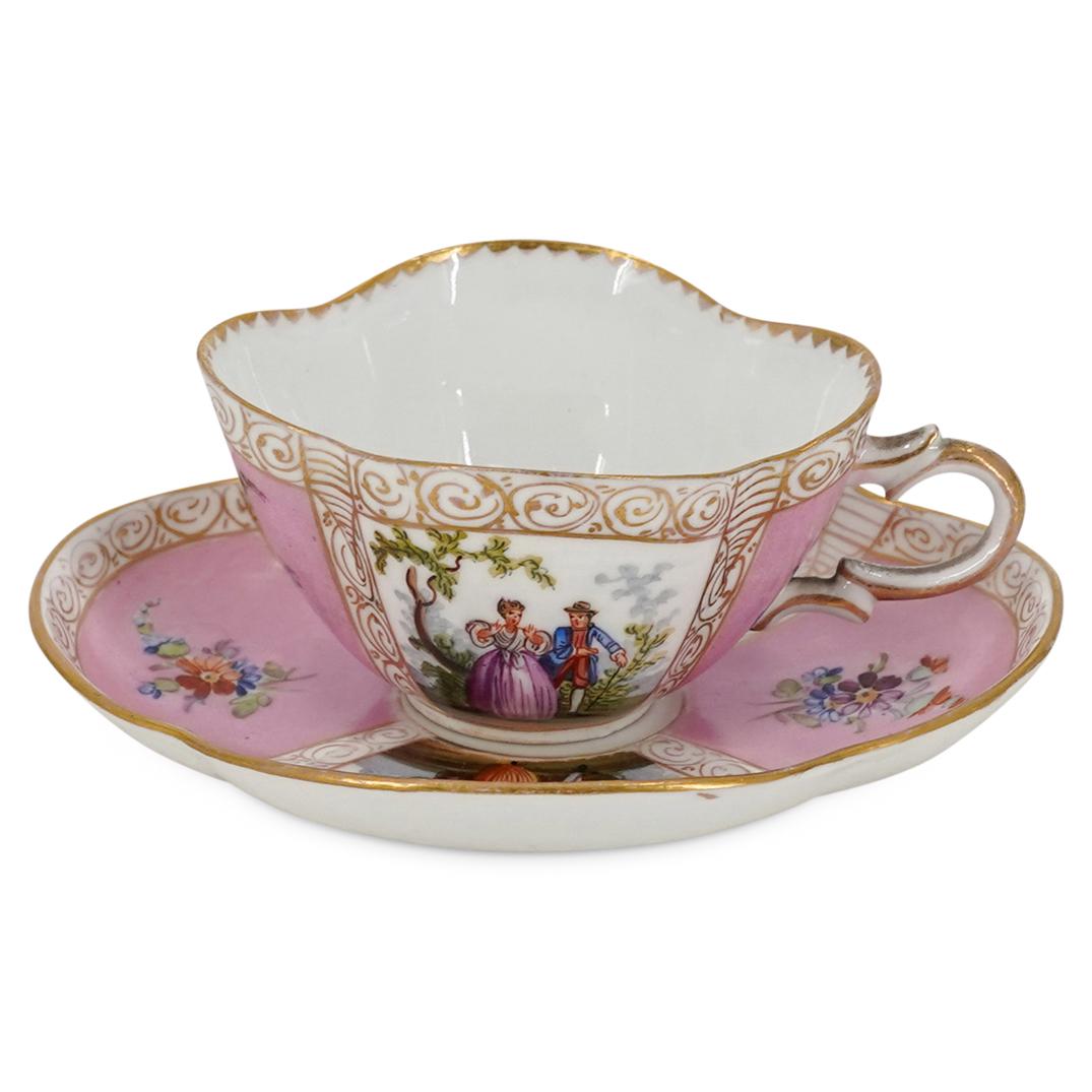 Antique Dresden Richard Klemm Porcelain Cabinet Cup & (1 of 8)