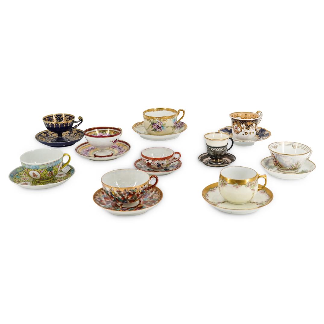 (20 Pc) Porcelain Saucer Saucer & Cup Grouping Set (1 of 17)