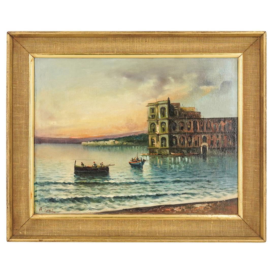 Oil On Canvas Seascape Signed A. Todi (1 of 8)