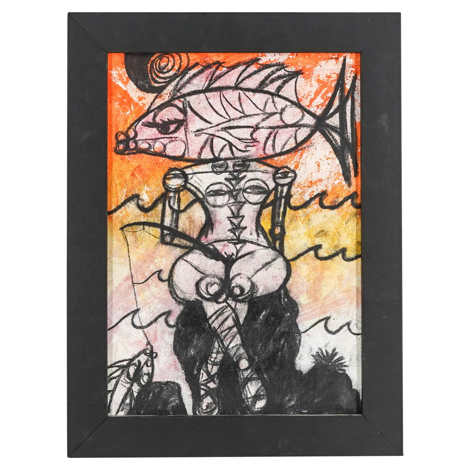 Abstract Figural Acrylic Painting On Canvas (1 of 8)