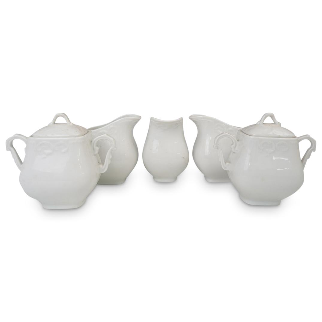 (5 Pc) Vista Alegre "Manueline White" Porcelain (1 of 5)