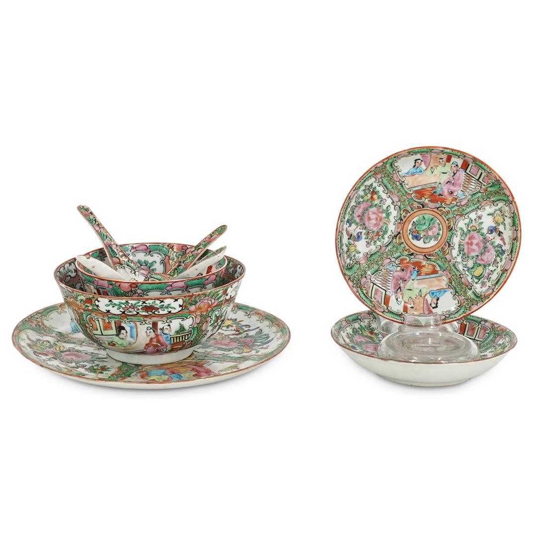 (10 Pc) Rose Medallion Tableware Lot (1 of 15)