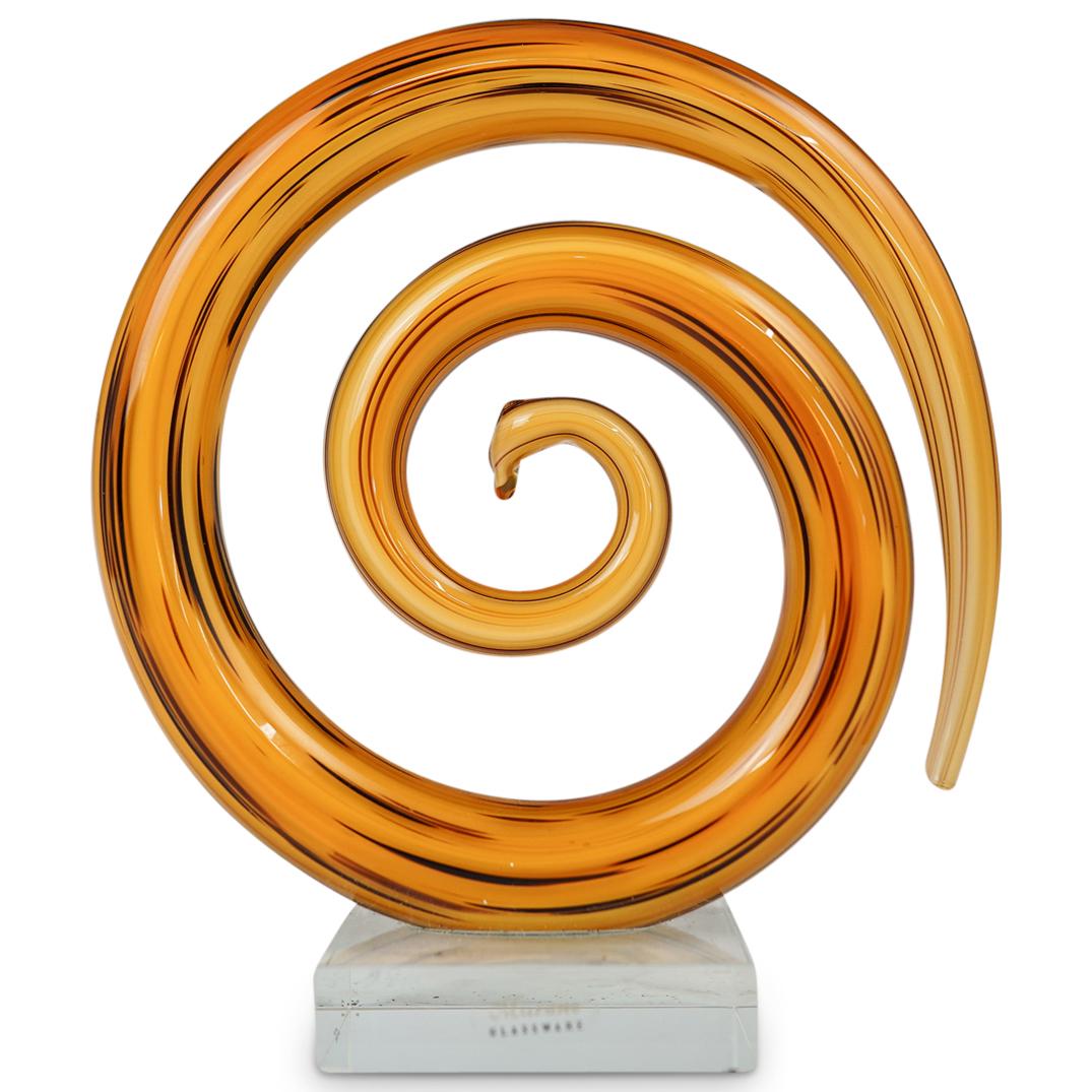 Murano Glass Spiral Sculpture (1 of 4)