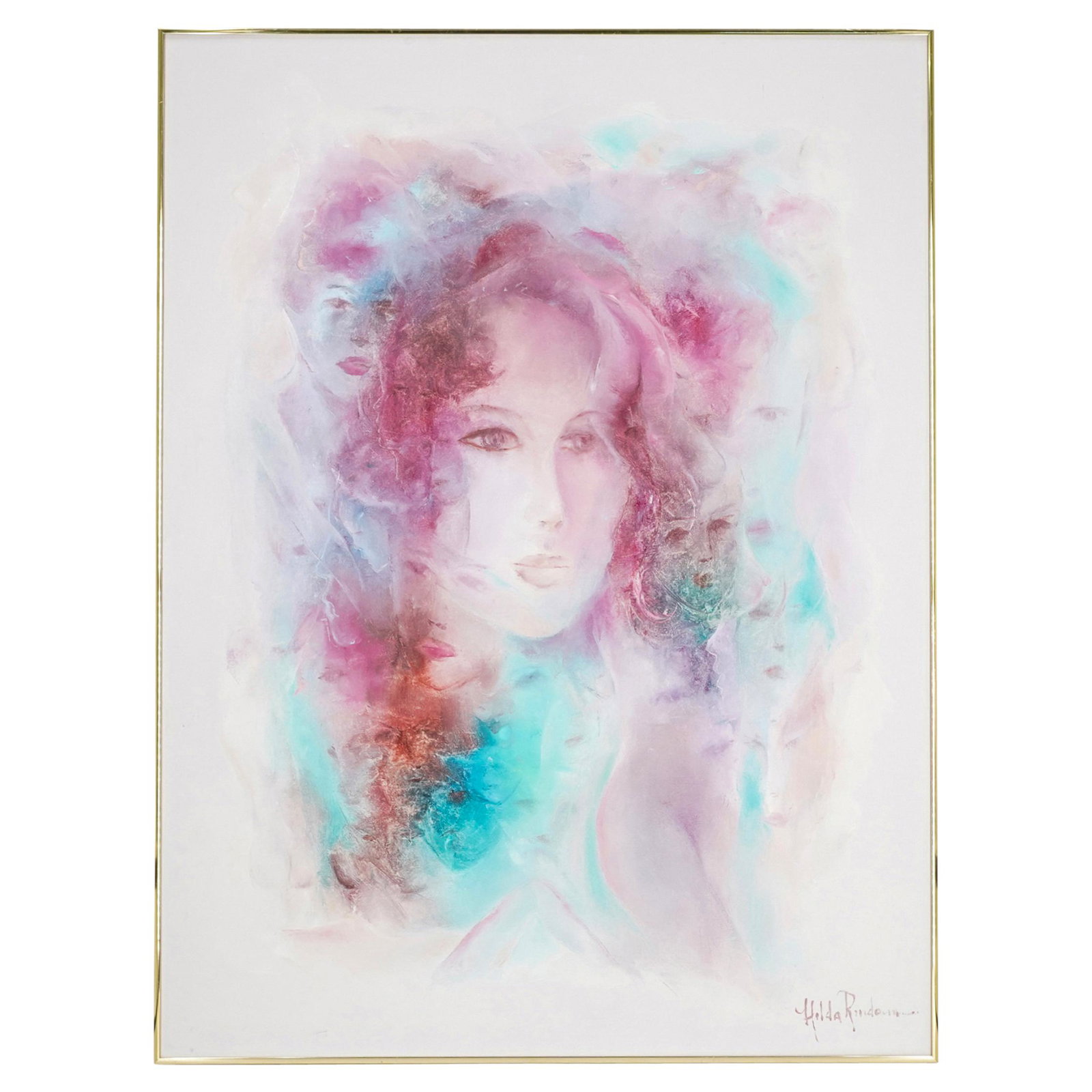 Hilda Rindom (Cuban, 20th Cent.) Oil Painting On Canvas (1 of 8)