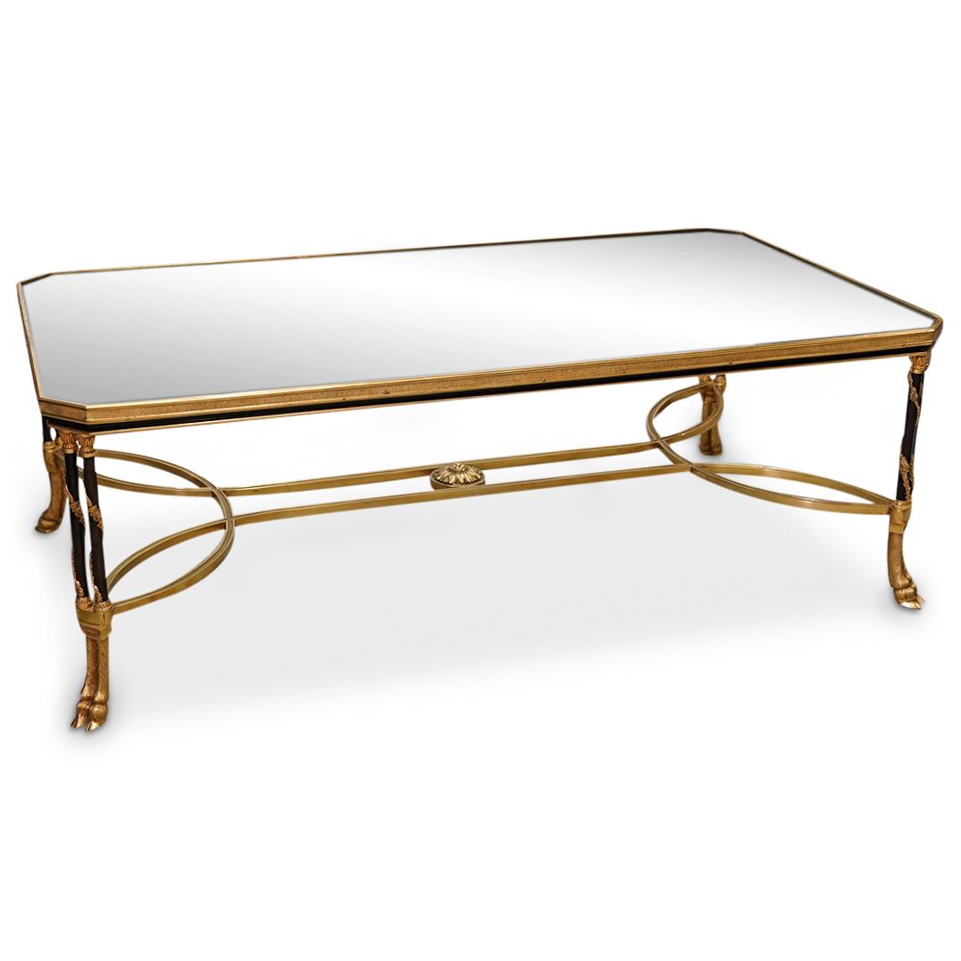 French Empire Style Two-Toned Bronze Coffee Table (1 of 9)