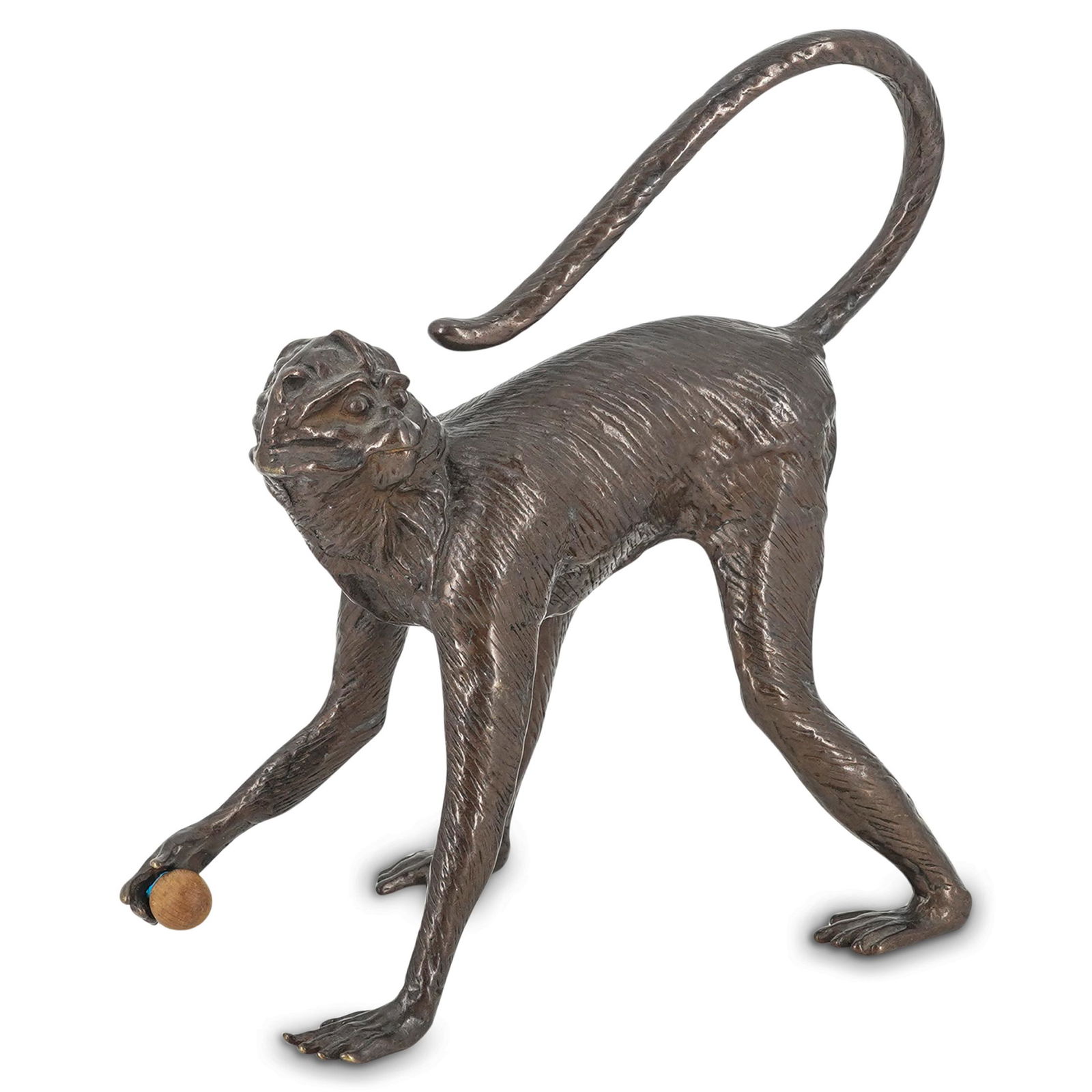 Vintage Patinated Bronze Monkey (1 of 5)