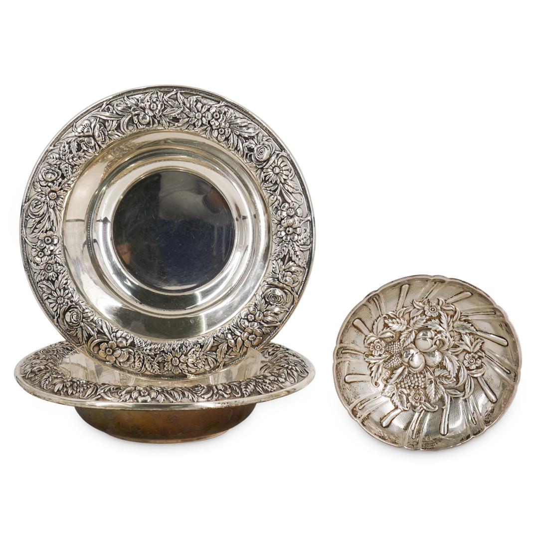 (3 Pc) Antique S. Kirk Sterling Silver Bowls (1 of 8)