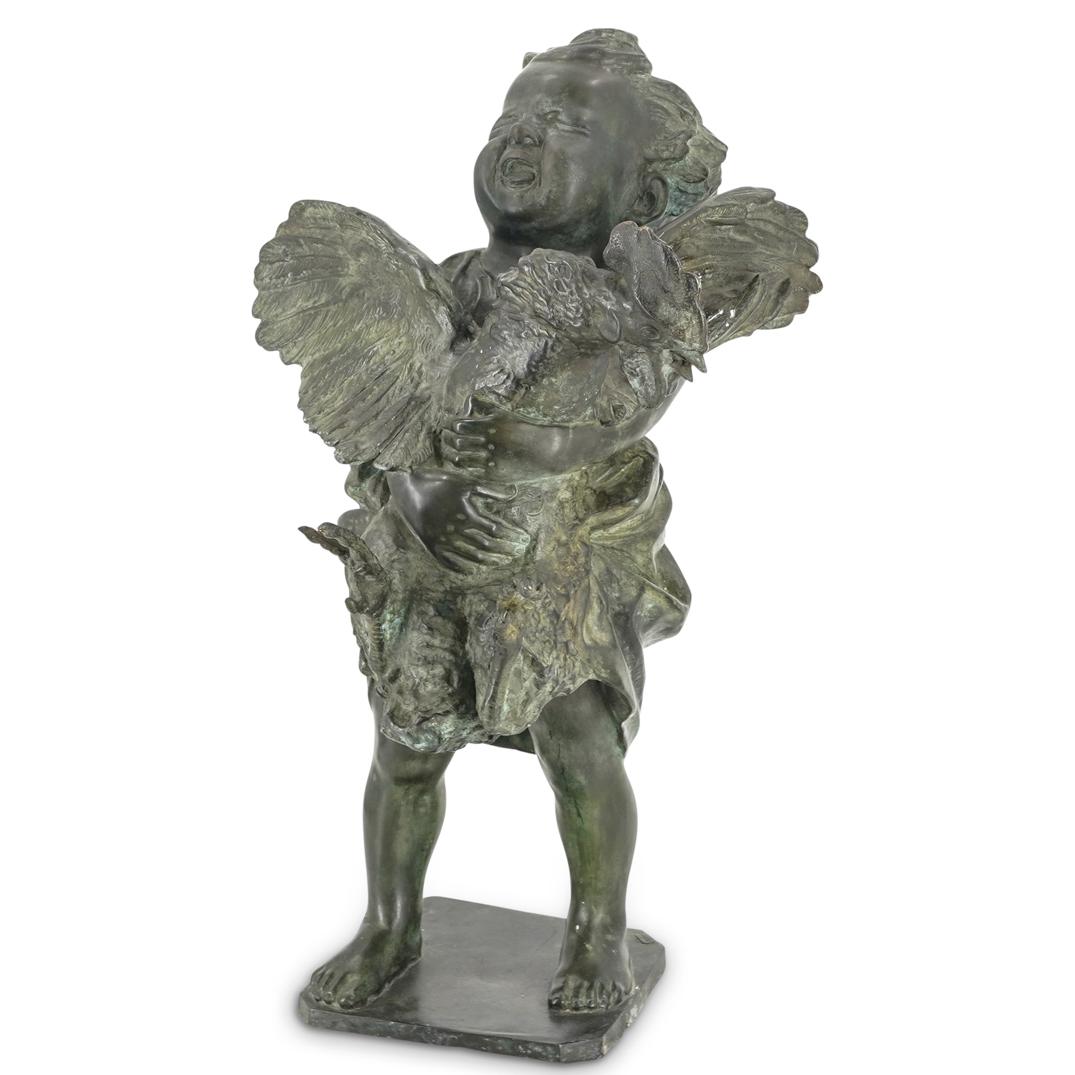 Adriano Cecioni (Italian 1838-1886) "Enfant Au Coq" (1 of 8)