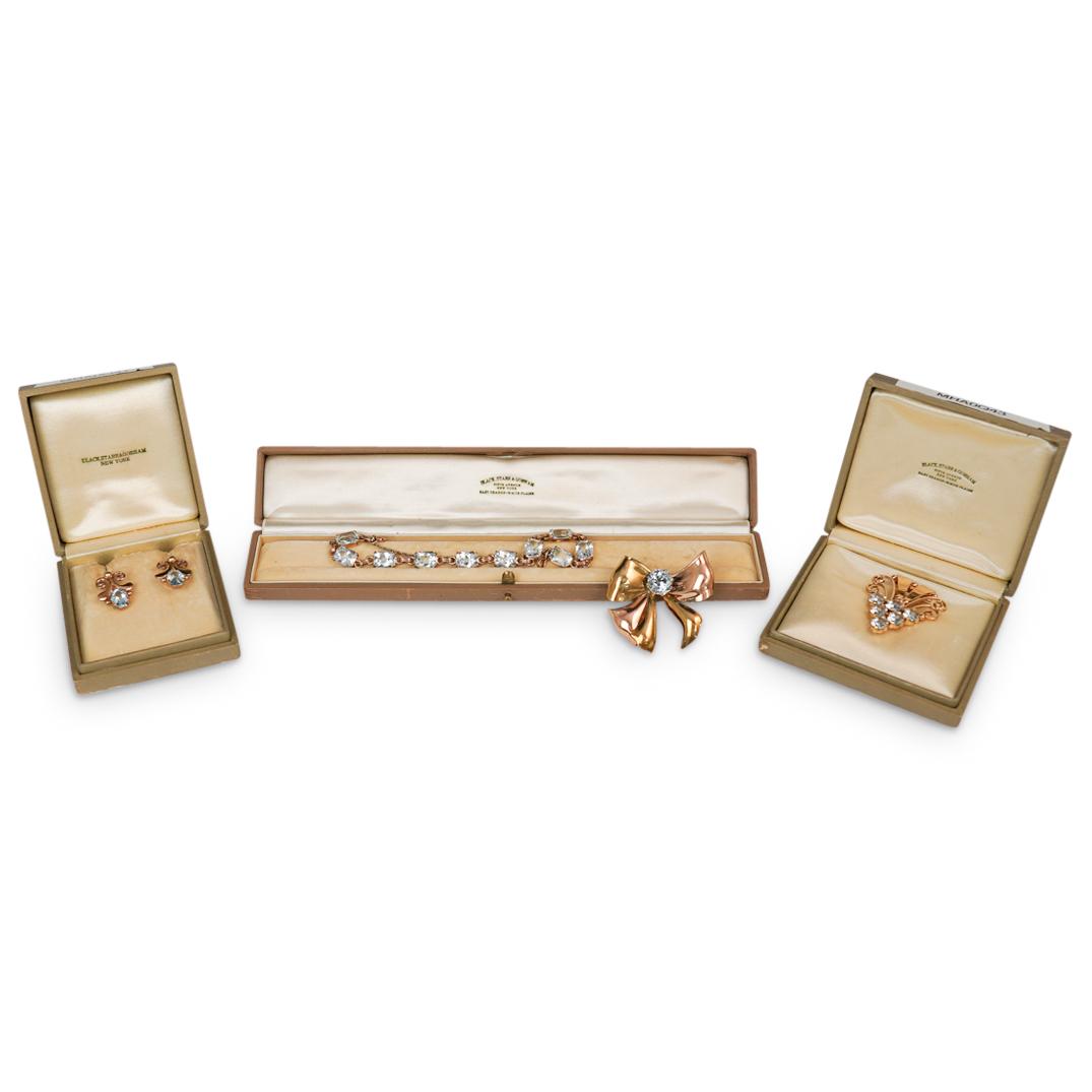 (5 Pc) Antique Gorham Black Starr & Frost Jewelry Suite (1 of 13)