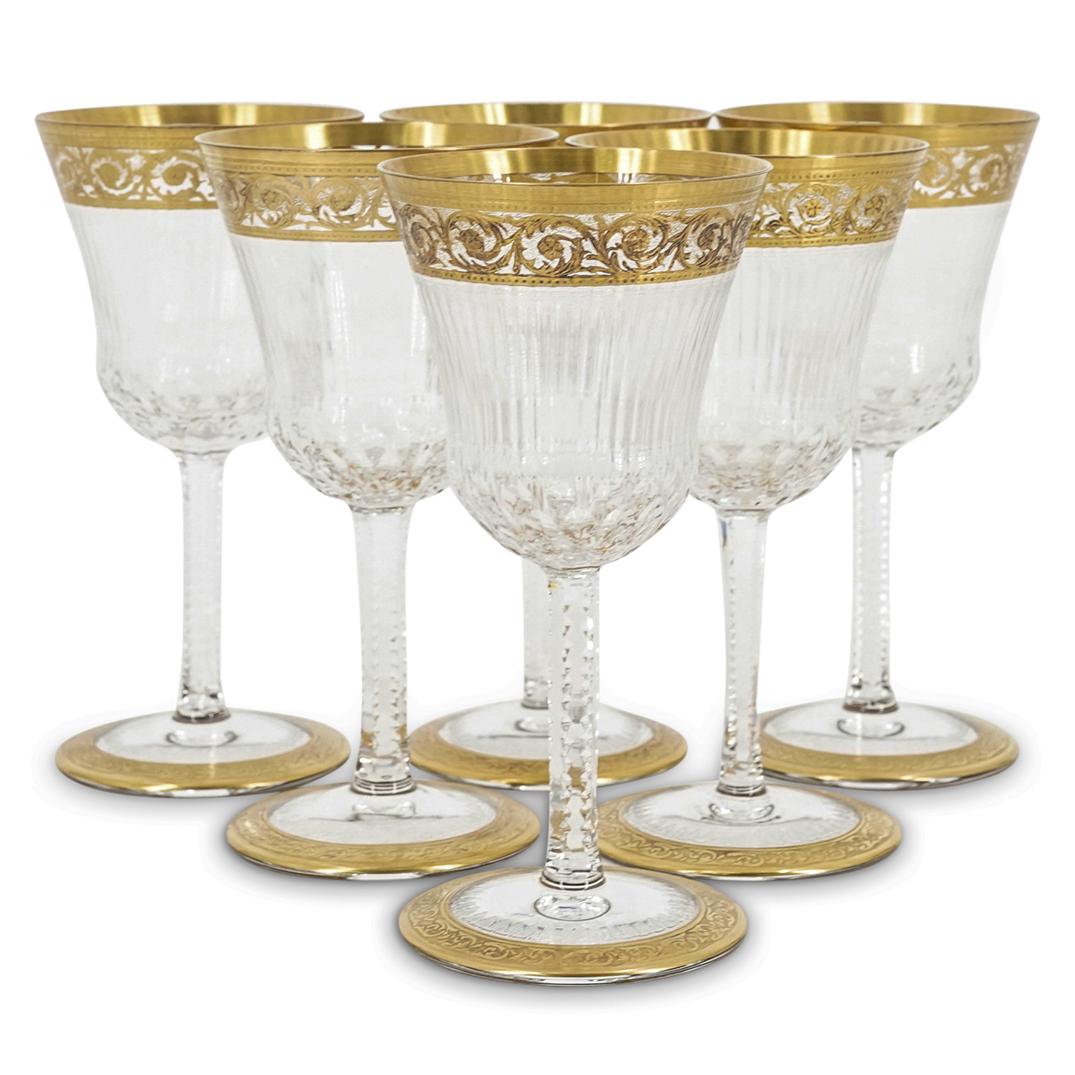 (6 Pc) Antique St. Louis "Thistle Gold" Glasses (1 of 6)