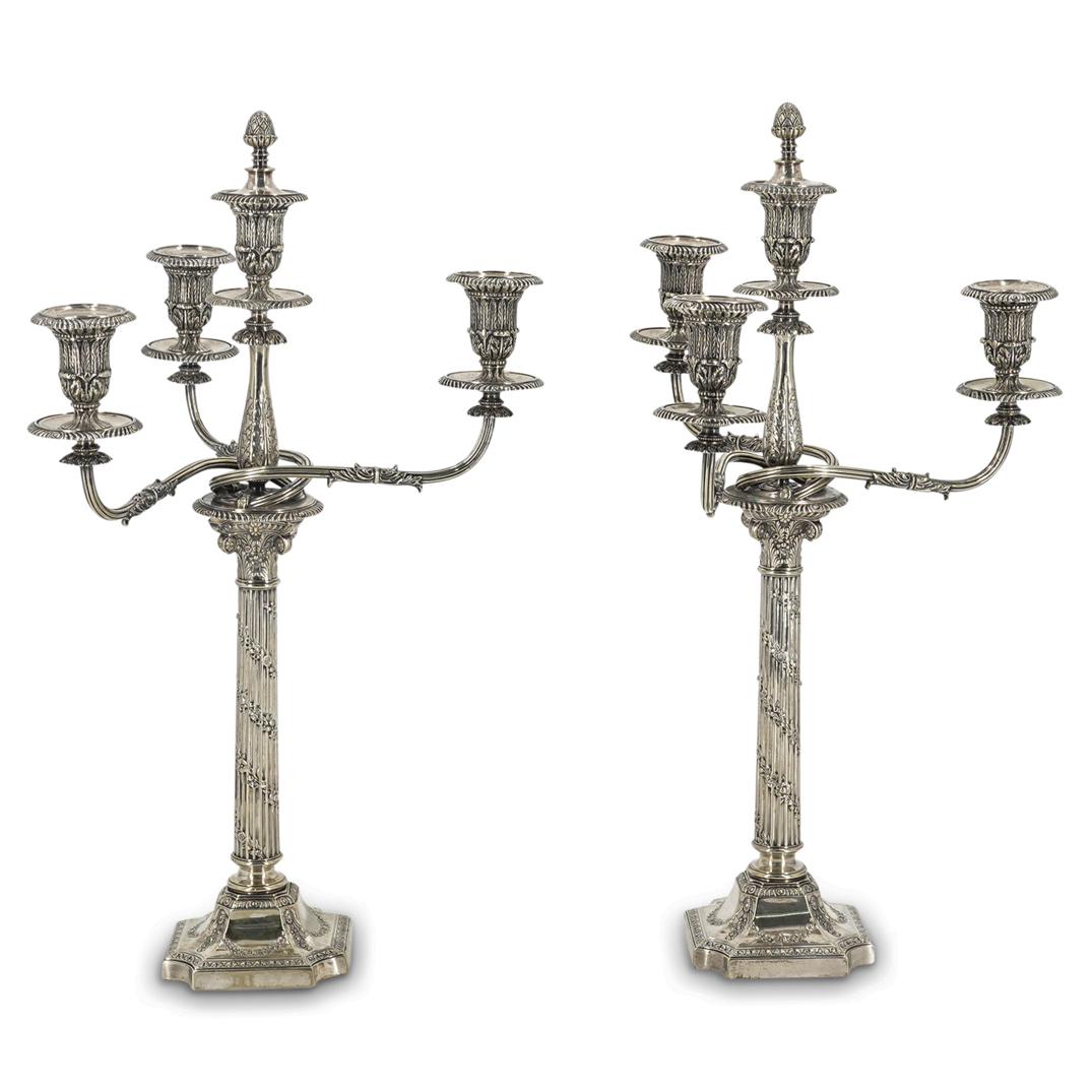 (2 Pc) Horace Woodward And Co Silver Plated Candelabras (1 of 9)