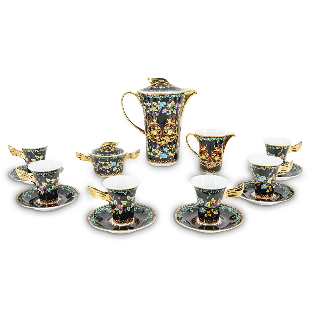 (15 Pc) Versace Style Gold Ivy Rosenthal Porcelain Tea (1 of 10)