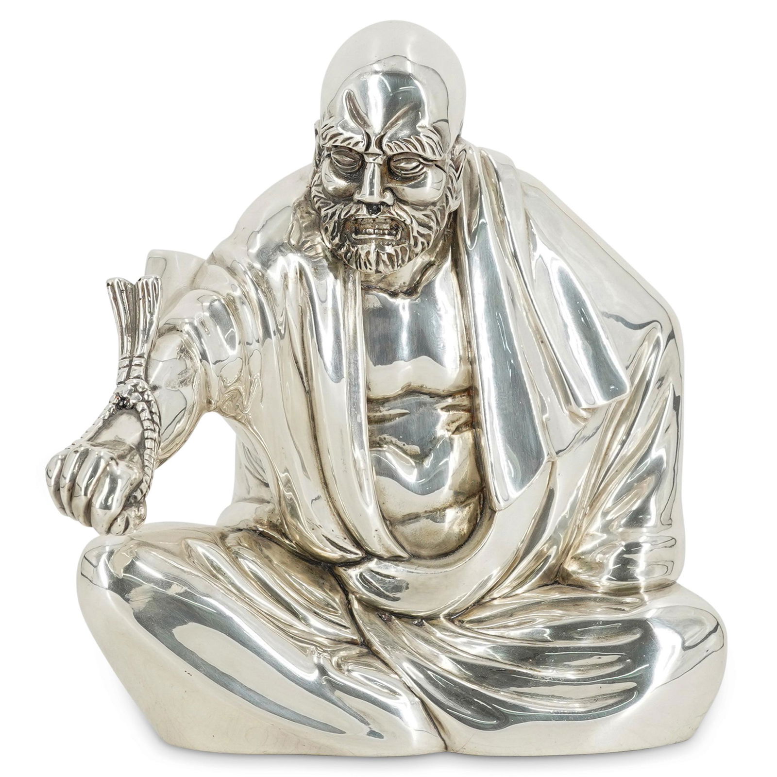 D'Argenta Sculpture Of Oriental Monk With Silver (1 of 7)