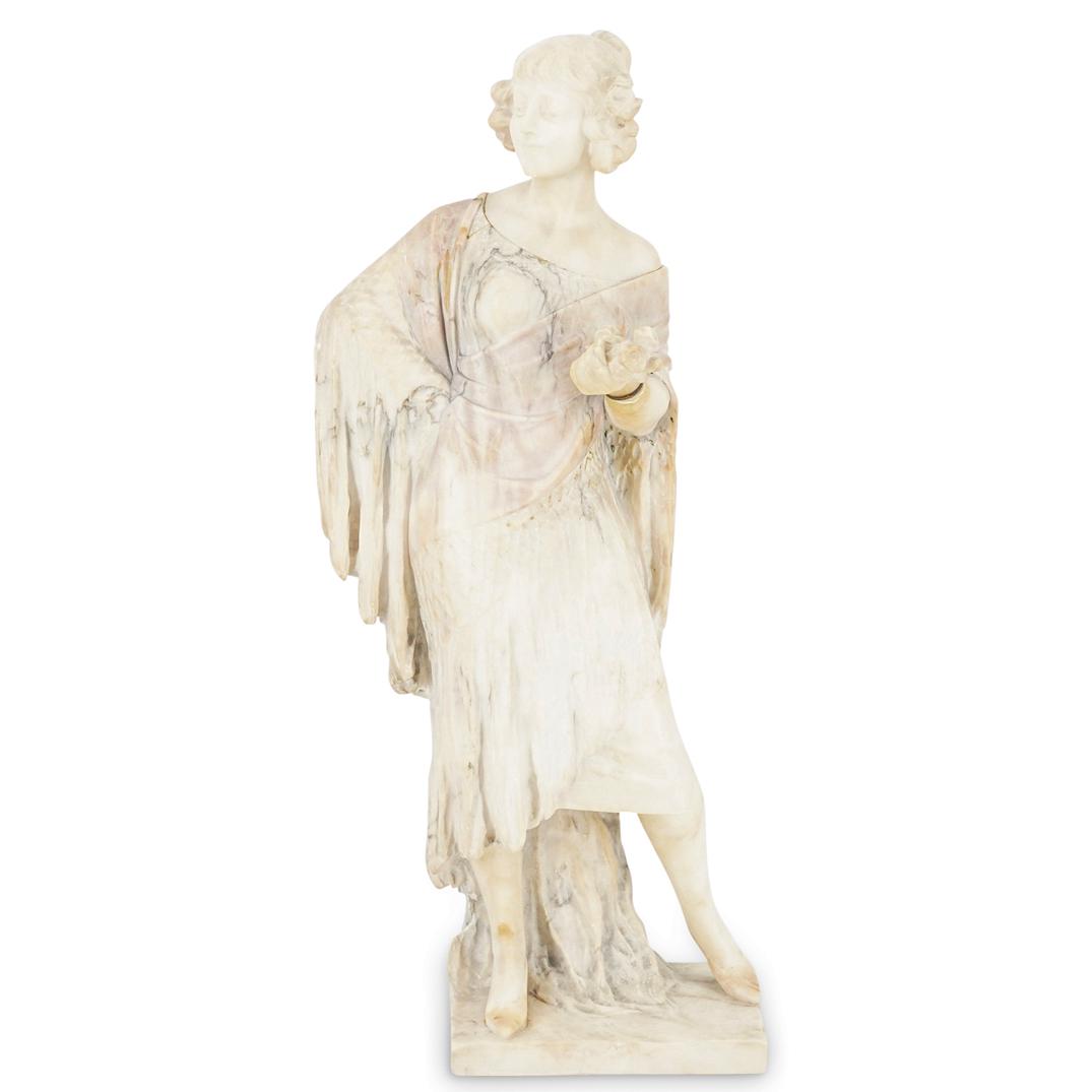 Eugenio Pattarino (Italian) Figural Alabaster Statue (1 of 9)