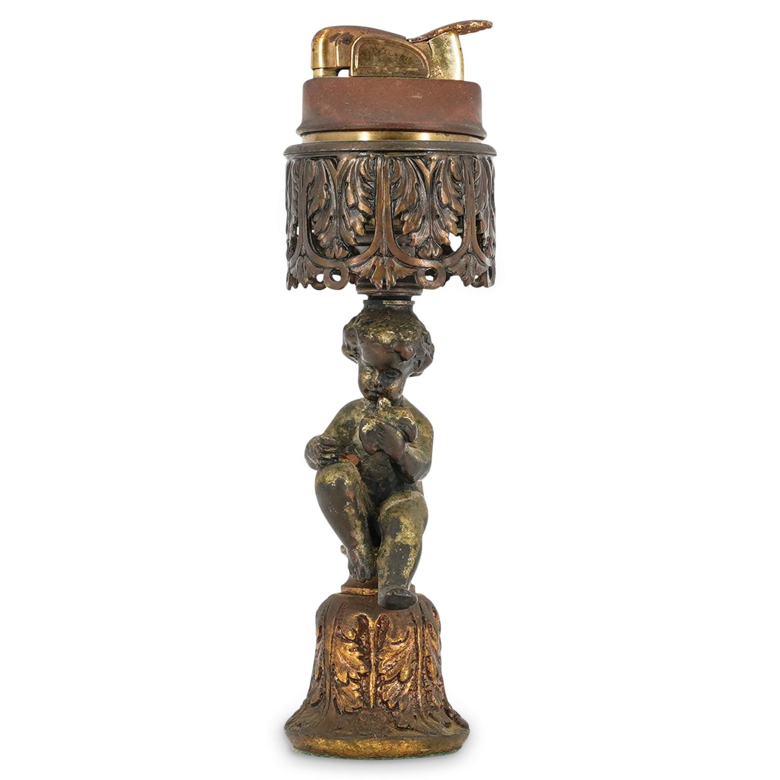 Antique Brass Figural Table Lighter (1 of 6)