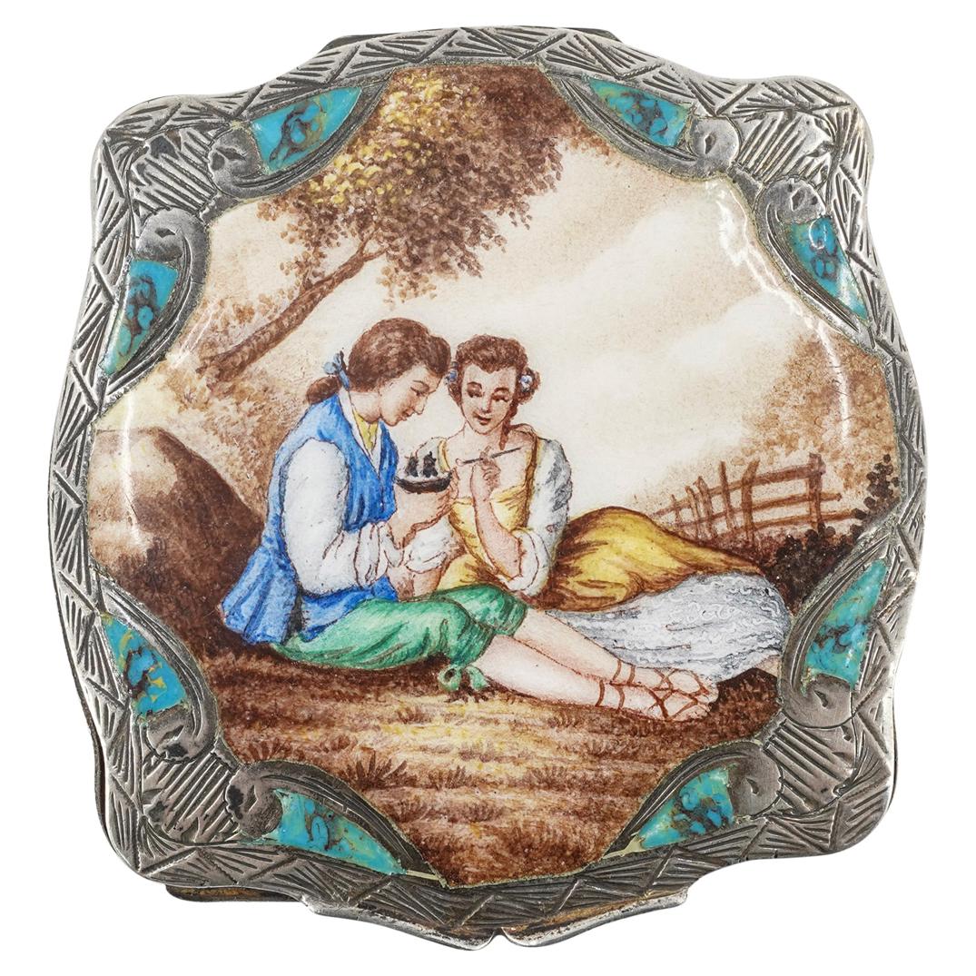 Antique 800 Silver Powder Compact Case (1 of 5)