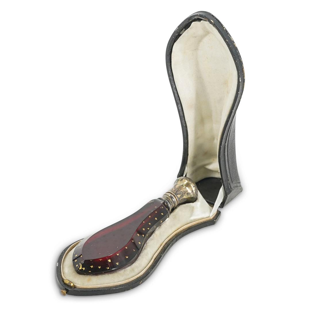 19th Cent. Sterling and Ruby Glass Perfume Bottle (1 of 6)