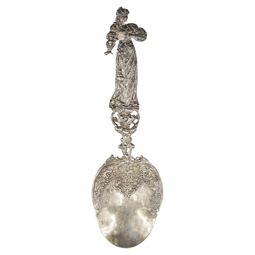 Antique Sterling Silver Ornate Large Spoon (1 of 6)