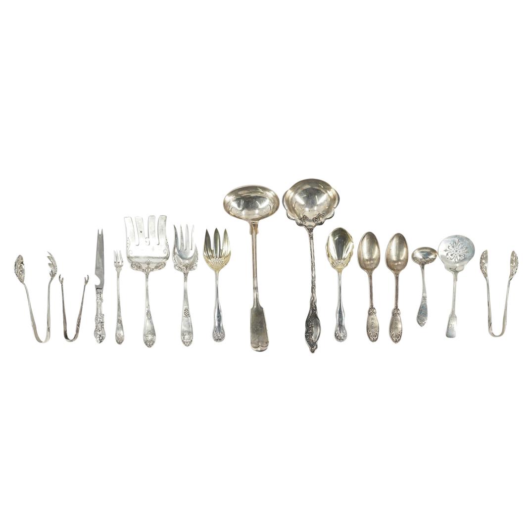 (15 Pc) Misc. Sterling Silver Ornate Flatware Grouping (1 of 13)