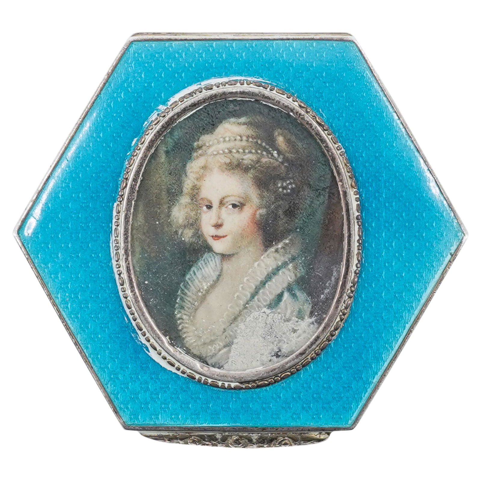 Antique 835 Silver Italian Octagonal Jewelry Box (1 of 5)