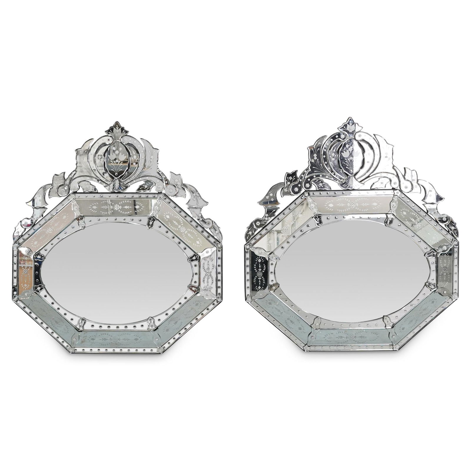 (2 Pc) Venetian Mirrors (1 of 8)