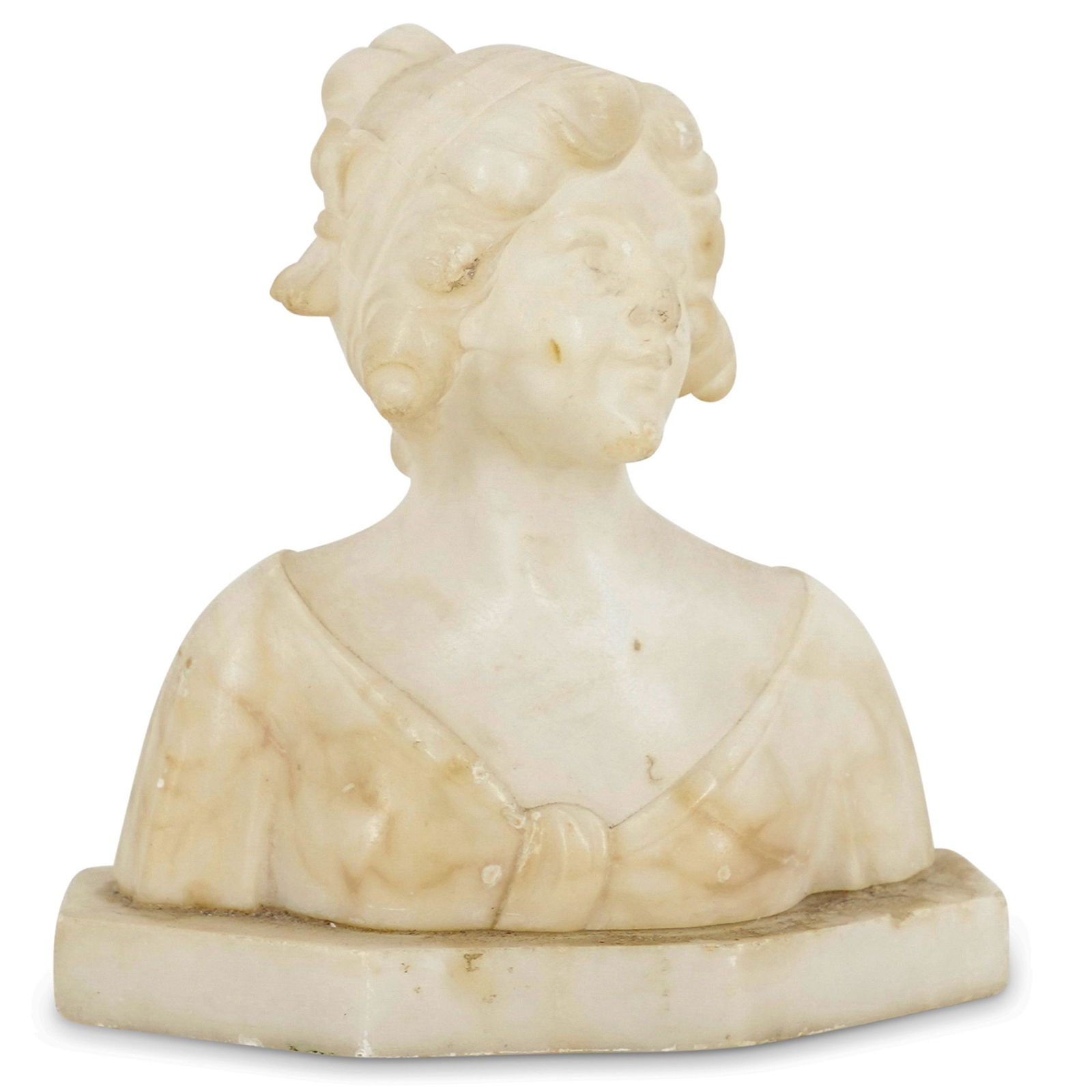 Italian Figural Alabaster Bust (1 of 5)