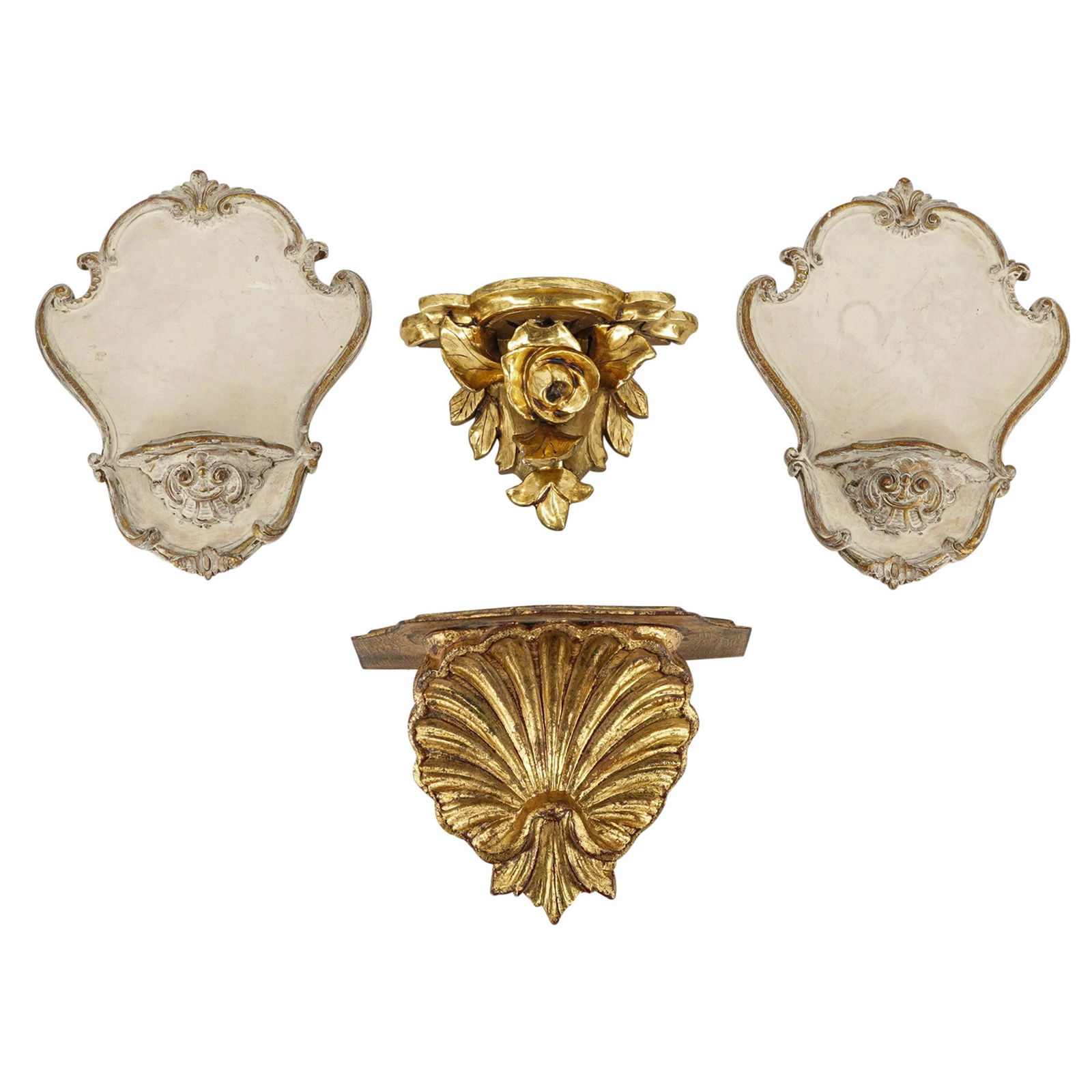 (4Pc) Italian Carved Stucco Wall Brackets (1 of 6)