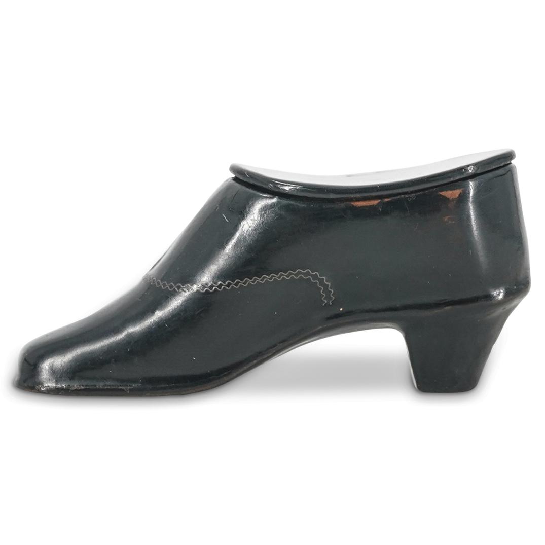 19th Century Papier-Mache Shoe Matchbox (1 of 4)