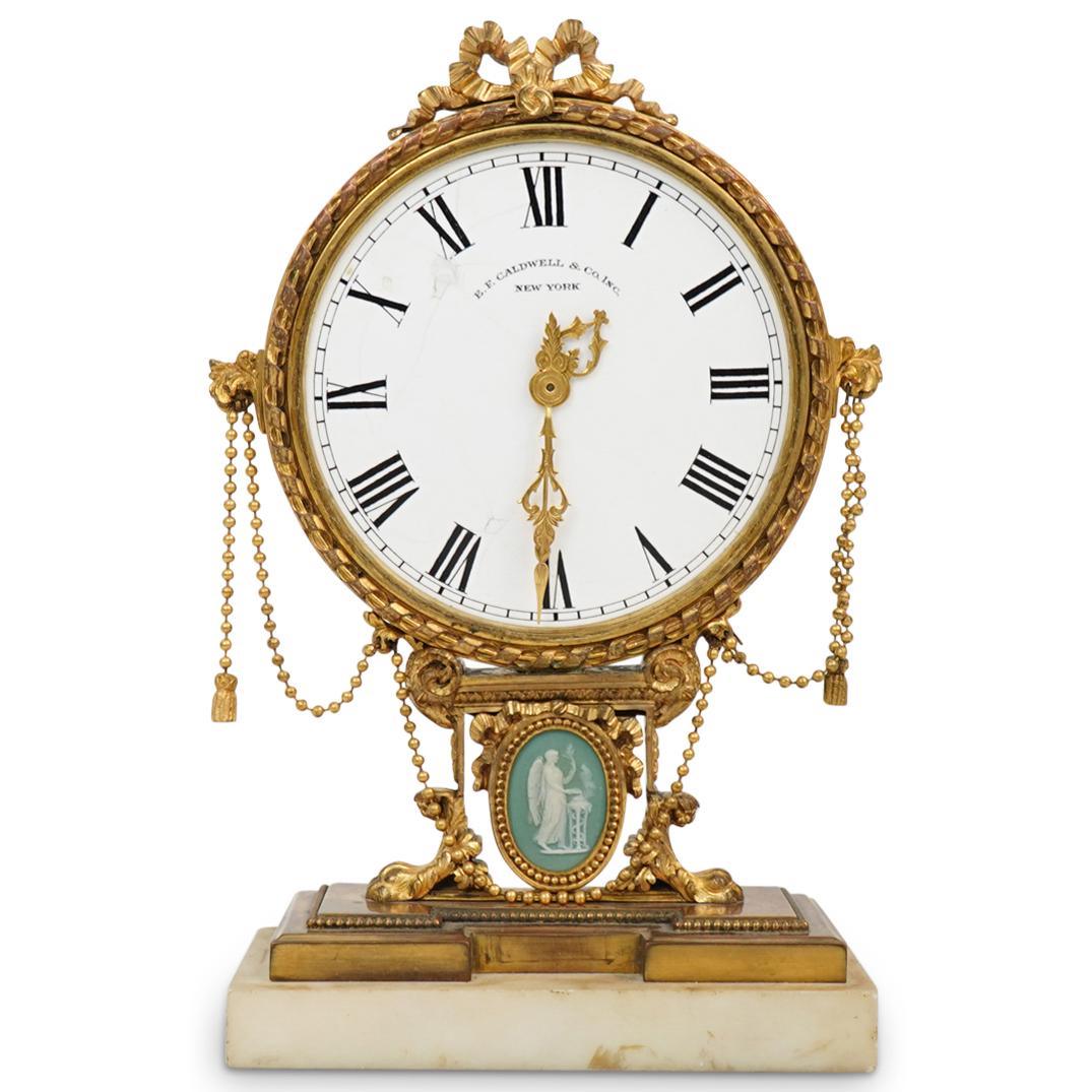 E.F Caldwell and Co. Bronze Desk Clock (1 of 7)