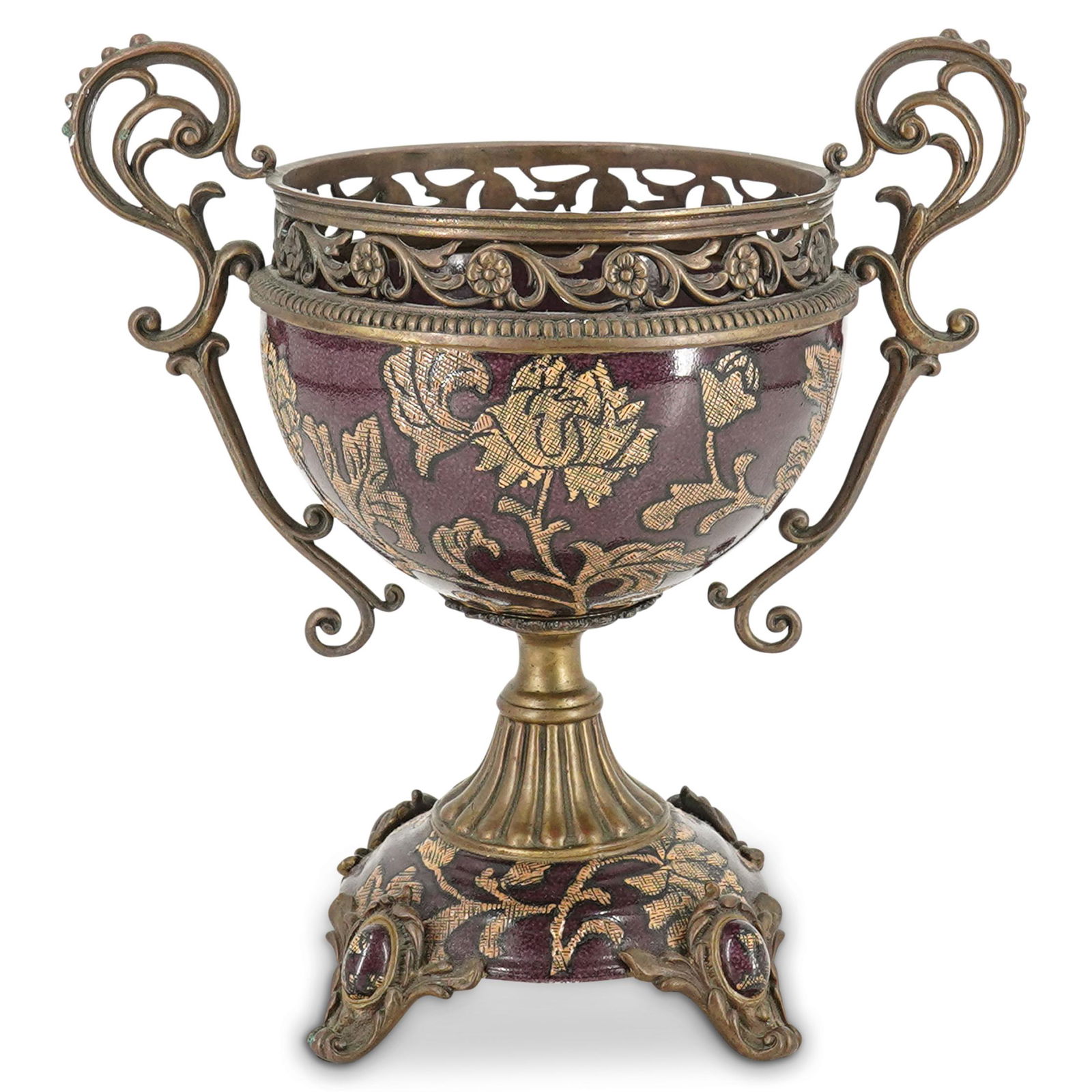 Castilian Bronze And Porcelain Vase (1 of 8)