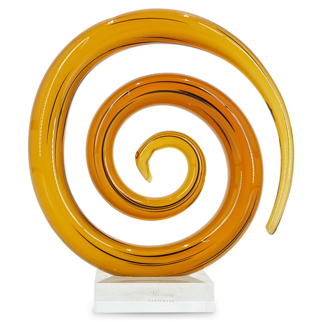 Murano Art Glass Swirl Sculpture (1 of 5)