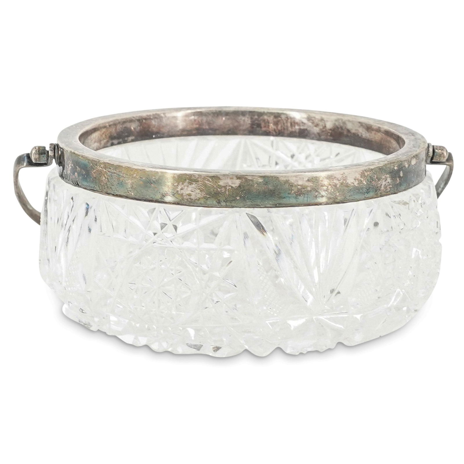 (2 Pc) Pair Of Sterling Silver & Glass Bowls (1 of 10)