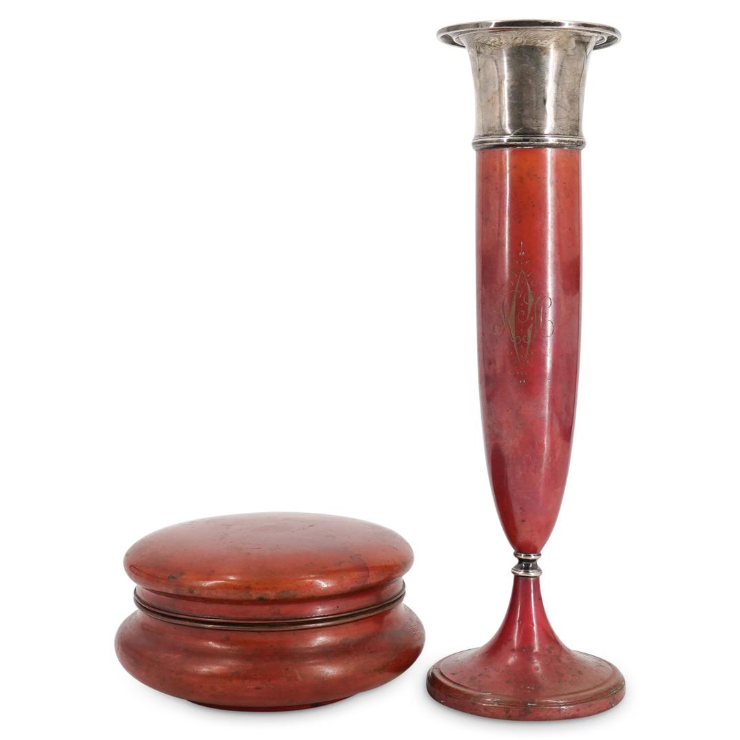 (2 Pc) La Pierre Babylonian Red Bronze & Sterling (1 of 6)