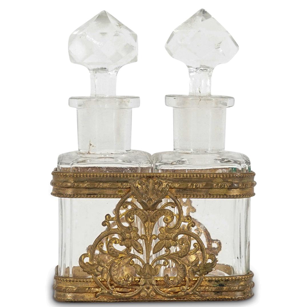 French Glass & Gilt Bronze Perfume Set (1 of 6)