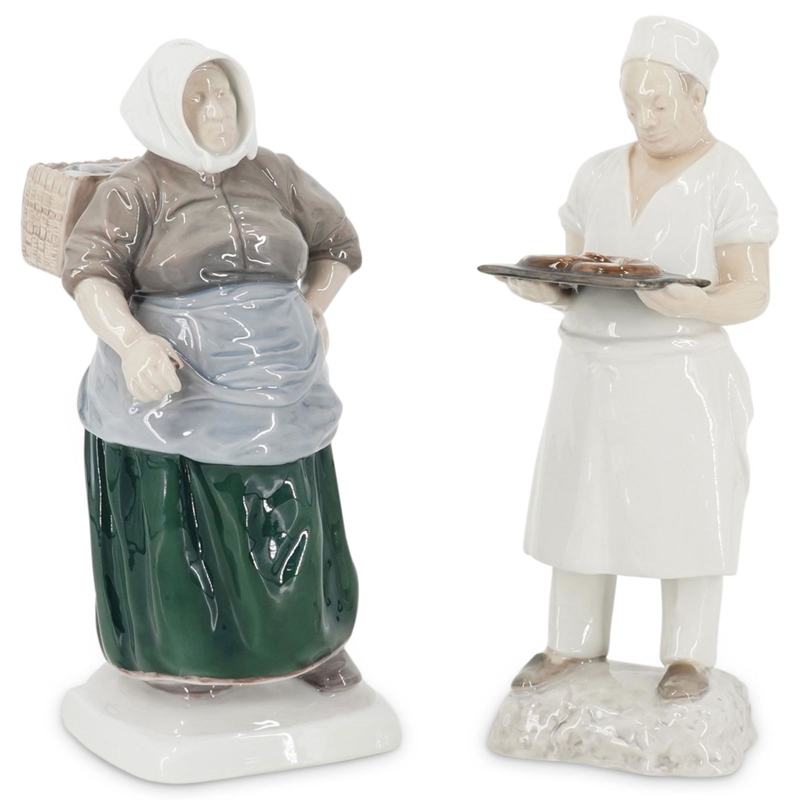 (2 Pc) B&G Bing & Grondahl Glazed Porcelain Figurines (1 of 6)