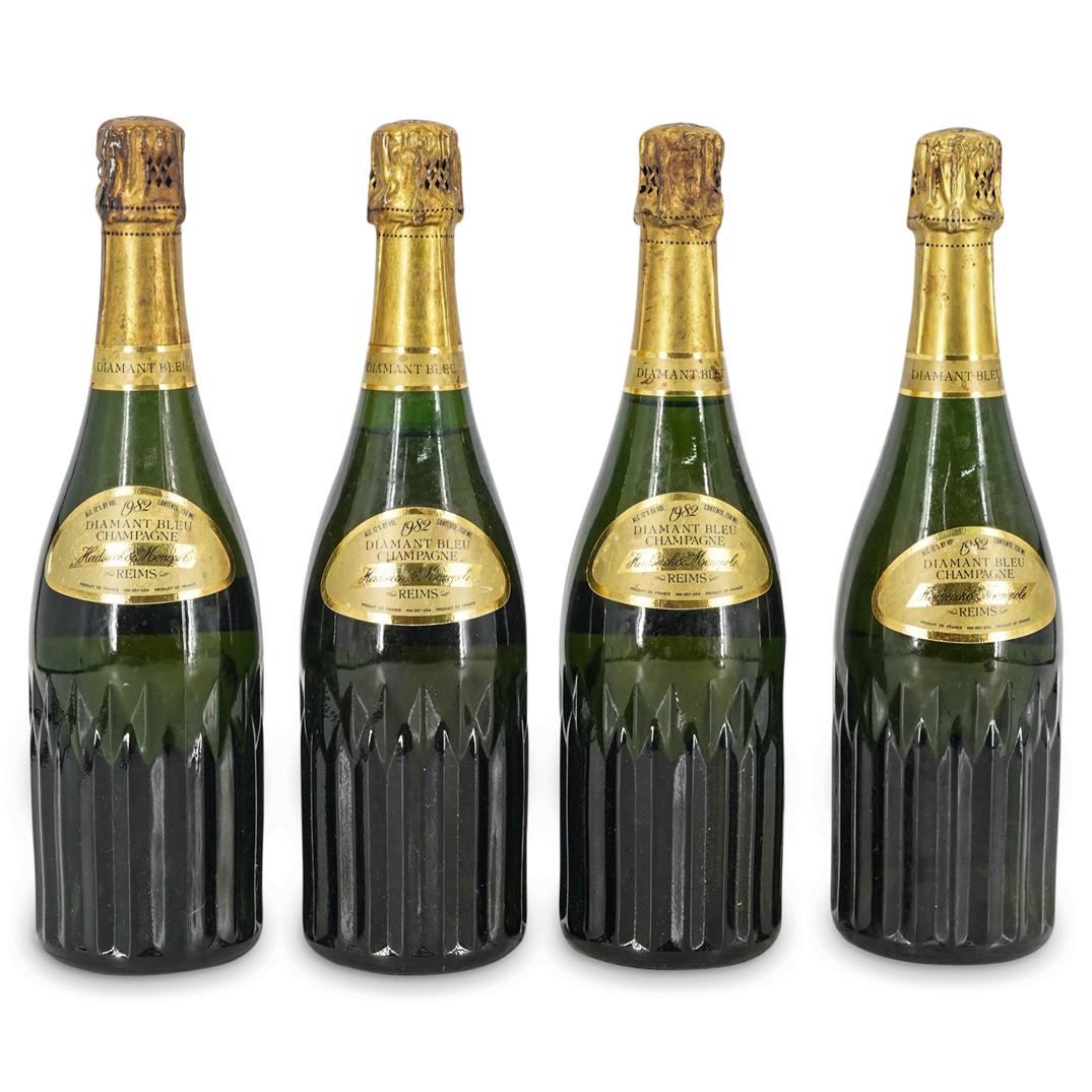 (4 Pc) 1982 Diamant Bleu Heidsieck Monopole Champagne (1 of 7)
