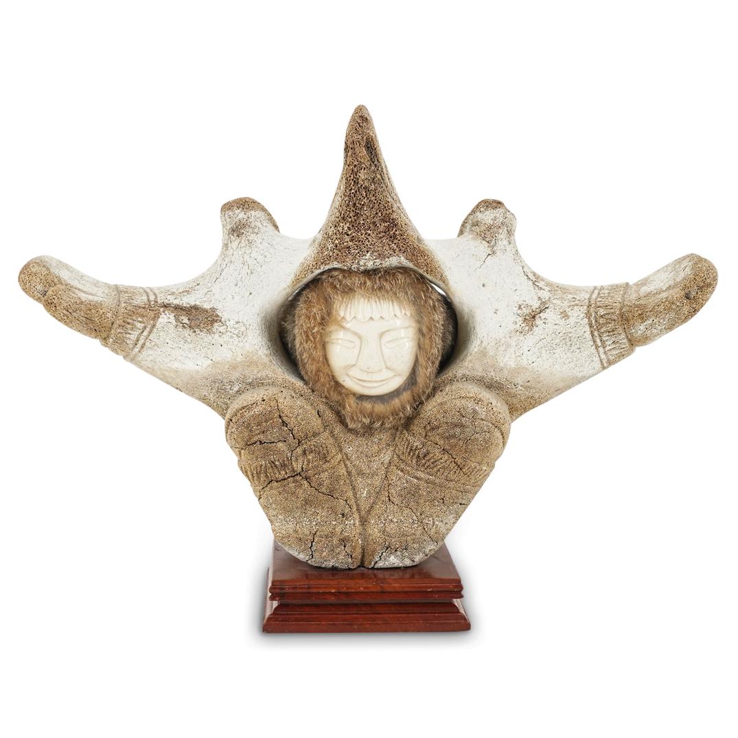 Manner of Manasie Akpaliapik Whalebone Sculpture (1 of 9)