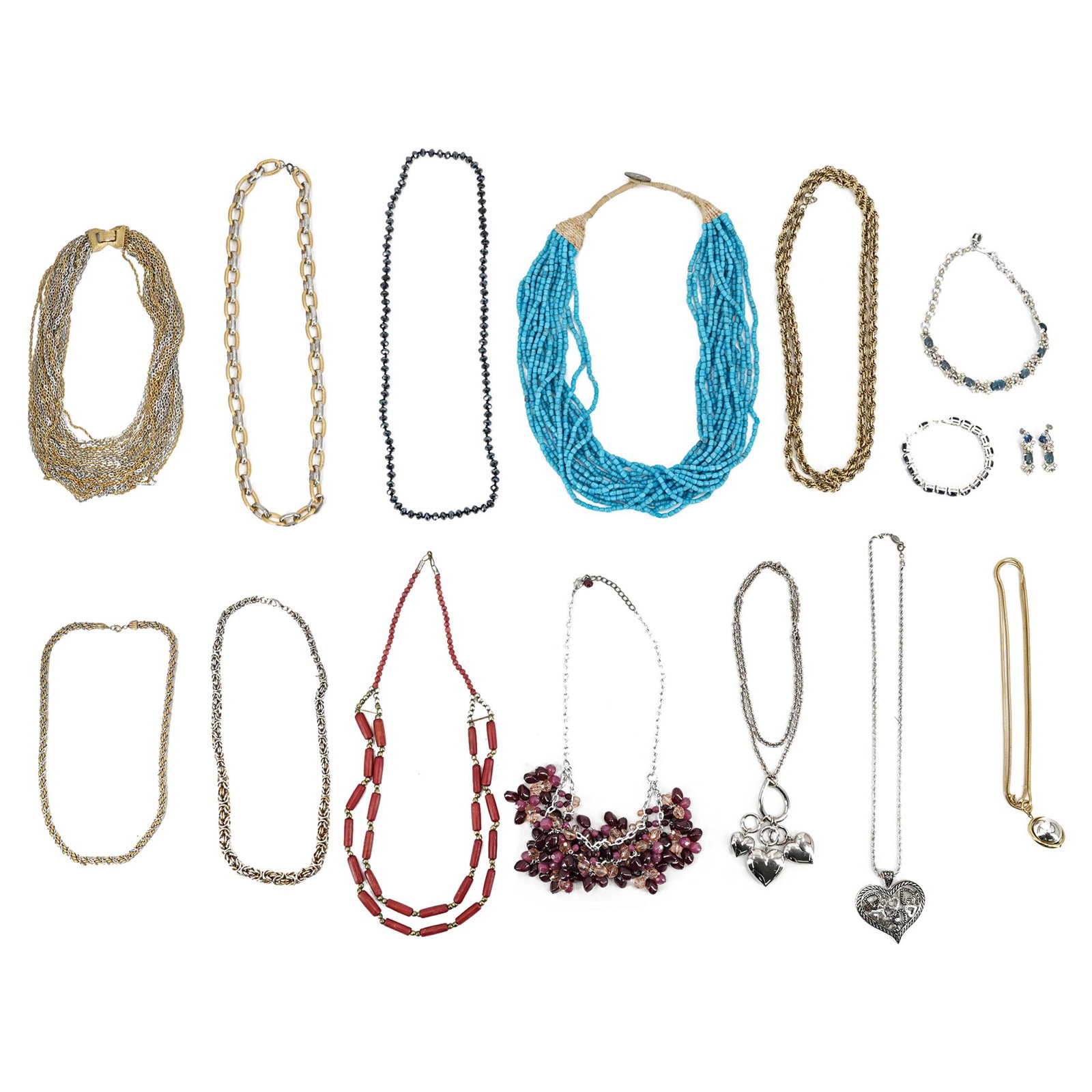 (13 Pc) Costume Jewelry Assorted Necklace Grouping (1 of 20)