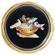 18k Italian Micro Mosaic Brooch (1 of 2)