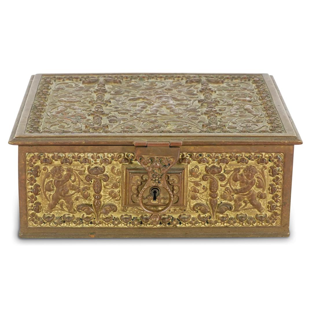 Erhard & Sohne German Bronze Casket Box (1 of 9)