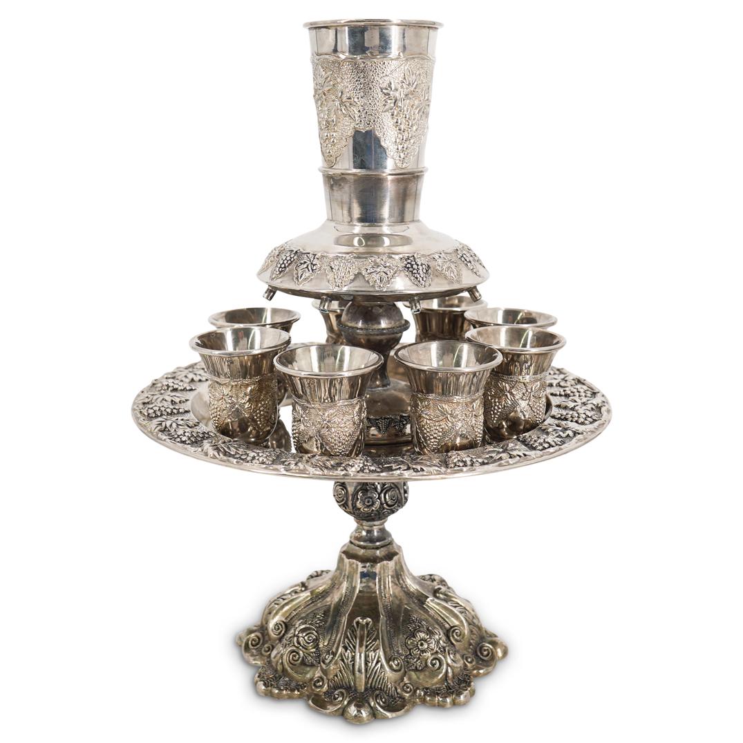 Branched Silver Plated Kiddush Cup Server (1 of 5)