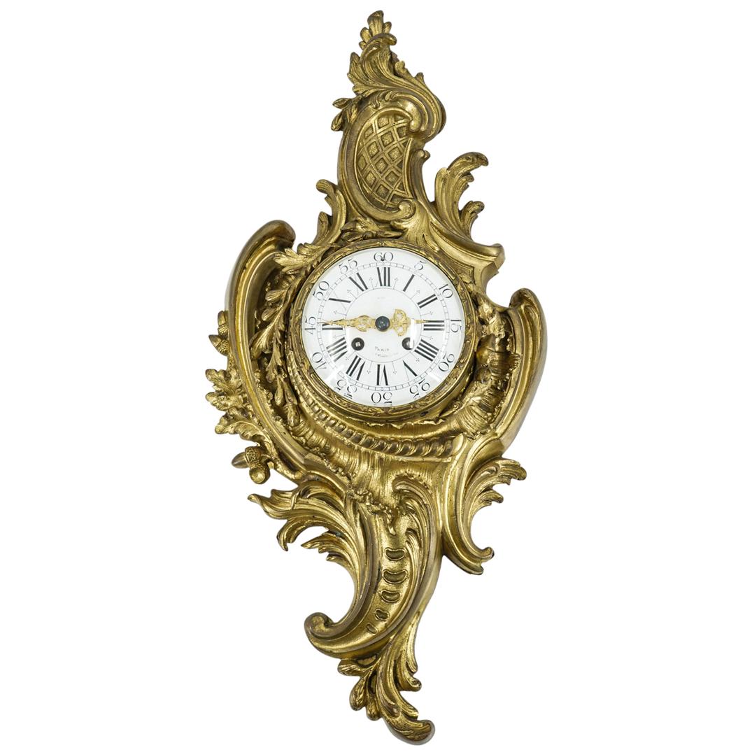 Louis XV Style Gilt Bronze Wall Clock (1 of 7)