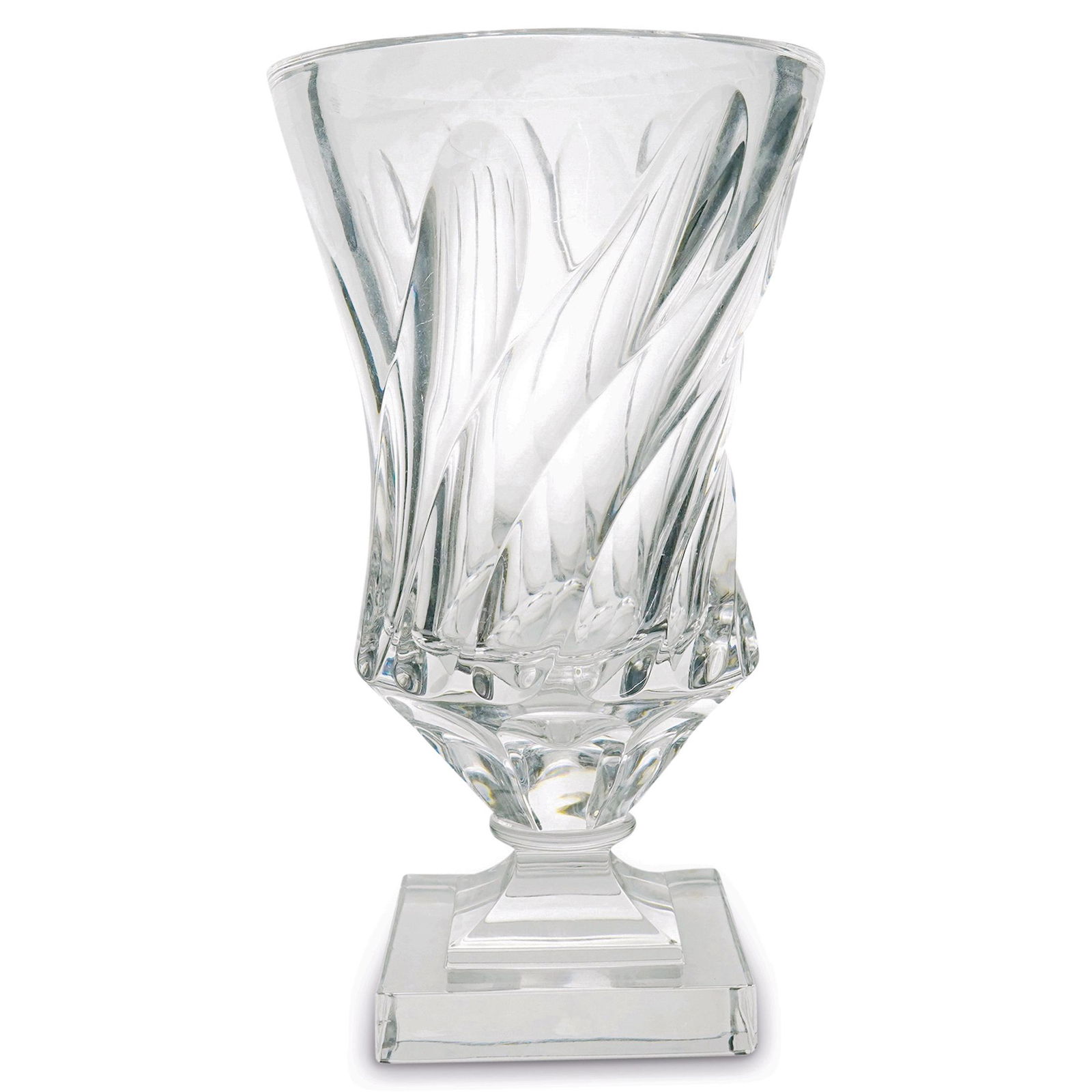 Italian Murano Glass Crystal Swirl Vase (1 of 7)