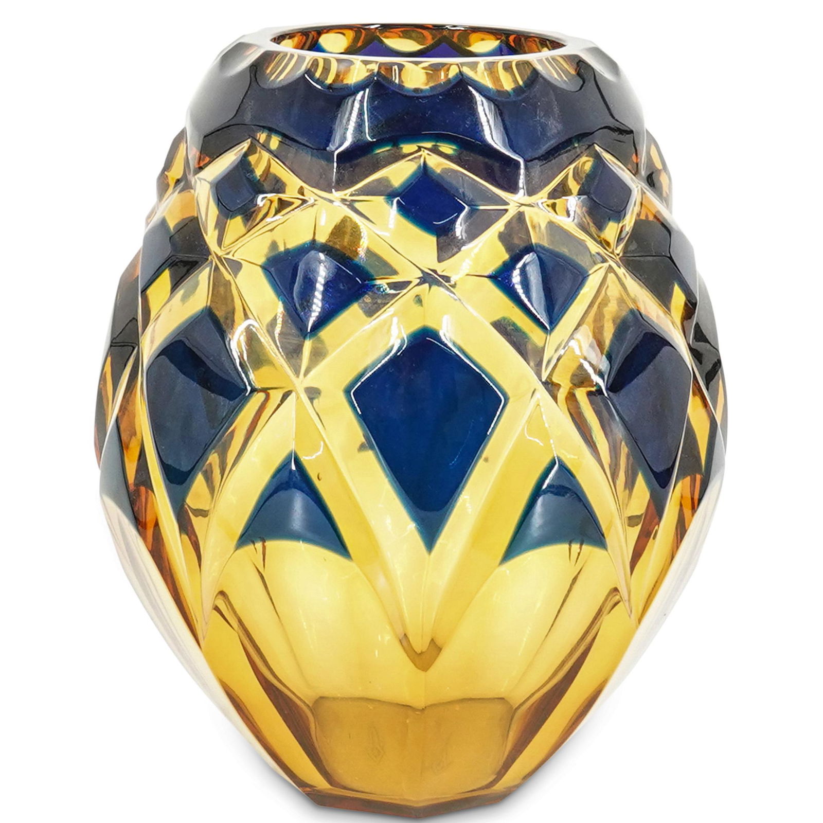 Agarthi Amber Glass Cut Vase (1 of 6)
